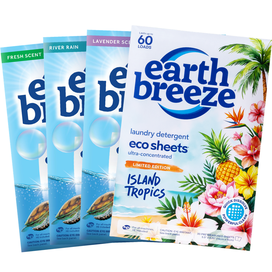 Earth Breeze laundry detergent sheet scent packs