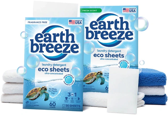 Earth Breeze Laundry Detergent Sheets, 60-load pack